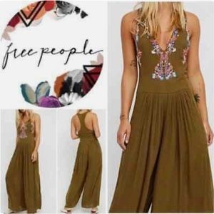Free People embroidered jumpsuit.